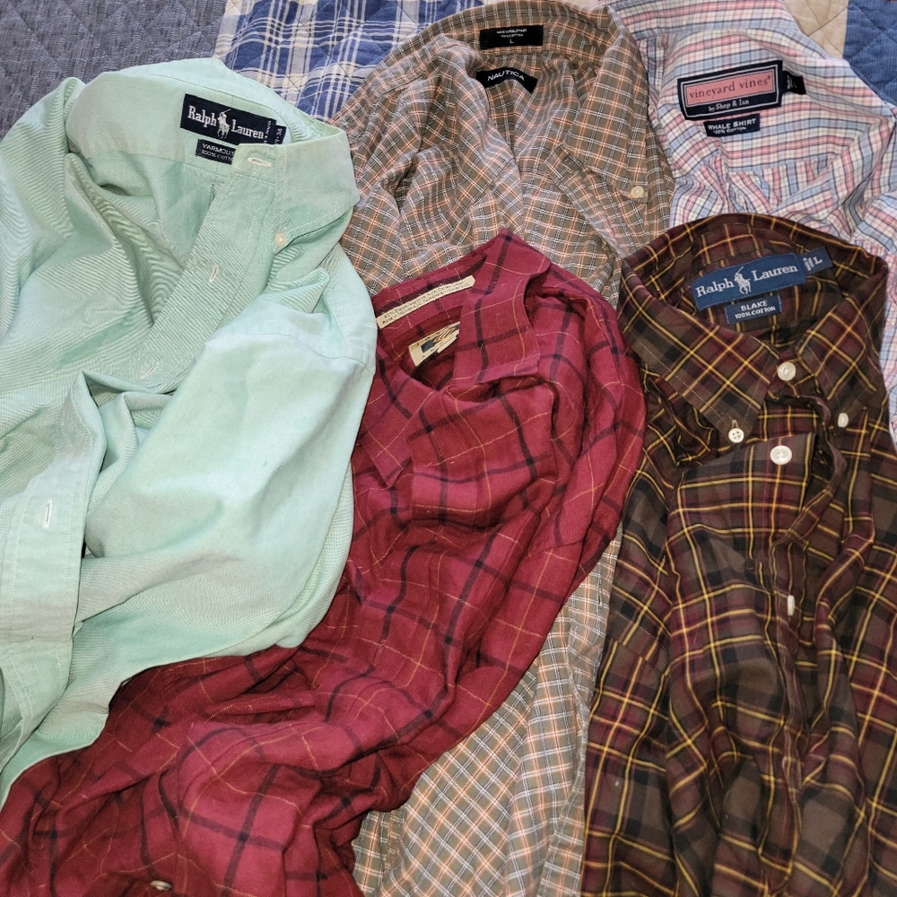 5 nice pre owned button down shirts ralph lauren vineyard vines